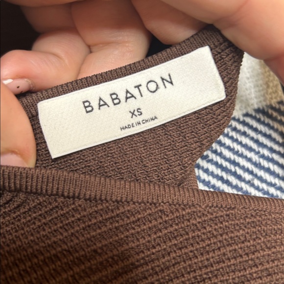 Aritzia Babaton Brown Mocha Knit Sculpt Crop Tank - Picture 3 of 5